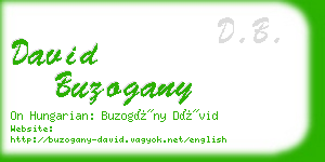 david buzogany business card